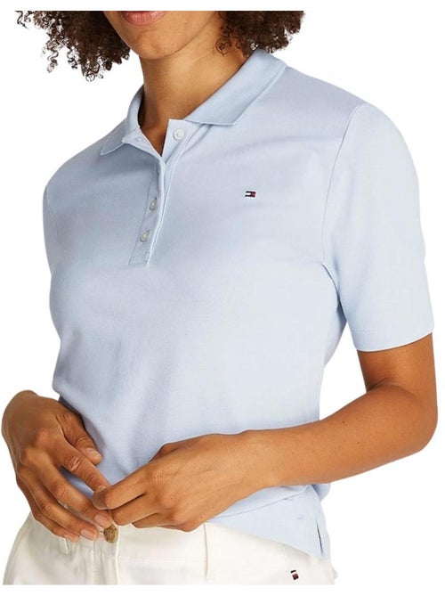 Polo Tommy Hilfiger Azul Claro para Mulher 43224 - Kiabi Polo Tommy Hilfiger Azul Claro para Mulher 43224 - Kiabi