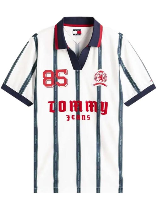 Polo Tommy Hilfiger para Homem Branco/Preto/Vermelho DM0DM22073 - Kiabi Polo Tommy Hilfiger para Homem Branco/Preto/Vermelho DM0DM22073 - Kiabi