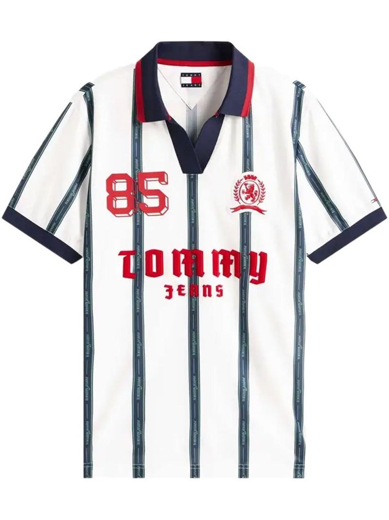 Polo Tommy Hilfiger para Homem Branco/Preto/Vermelho DM0DM22073 Branco - Kiabi