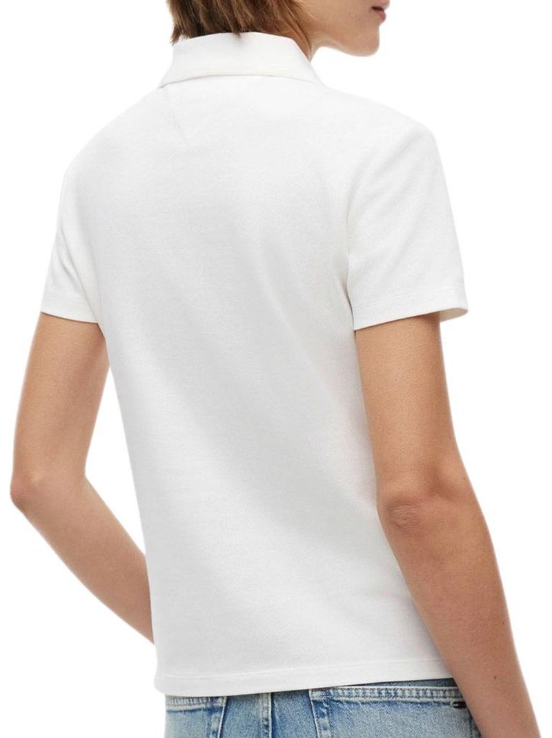 Polo Tommy Hilfiger Slim Essential Branco para Mulher Branco - Kiabi