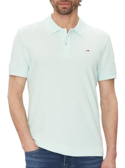 Polo Tommy Hilfiger Slim Essential Turquesa para Homem - Kiabi Polo Tommy Hilfiger Slim Essential Turquesa para Homem - Kiabi