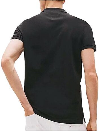 Polo Tommy Hilfiger Slim Fit Preto para Homem
