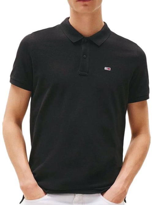 Polo Tommy Hilfiger Slim Fit Preto para Homem - Kiabi Polo Tommy Hilfiger Slim Fit Preto para Homem - Kiabi