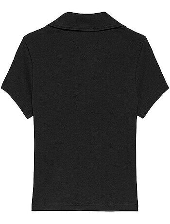 Polo Tommy Hilfiger Slim Preto para Mulher DW0DW22326