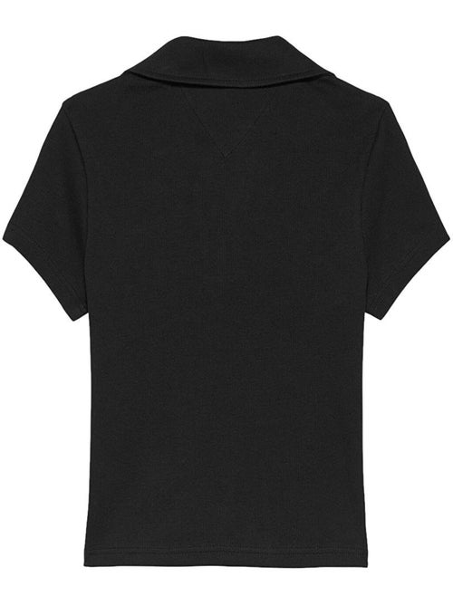 Polo Tommy Hilfiger Slim Preto para Mulher DW0DW22326 - Kiabi Polo Tommy Hilfiger Slim Preto para Mulher DW0DW22326 - Kiabi