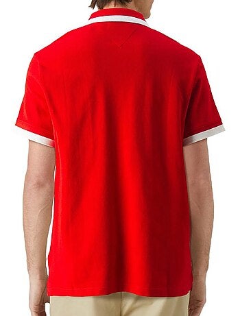 Polo Tommy Hilfiger Vermelho Sólido para Homem