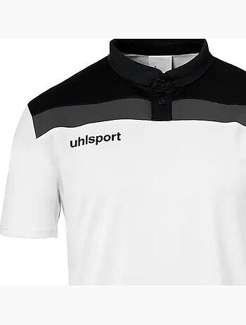 Polo uhlsport offense 23 para homem branco/preto