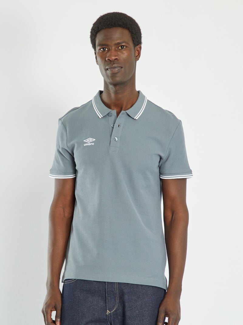 Polo 'Umbro' em malha piqué CINZA - Kiabi