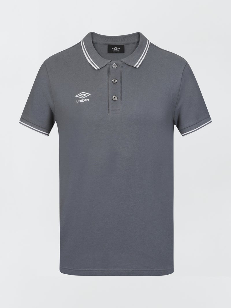 Polo 'Umbro' em piqué de algodão CINZA - Kiabi