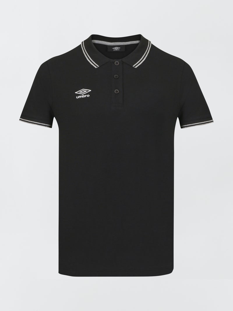 Polo 'Umbro' em piqué de algodão PRETO - Kiabi