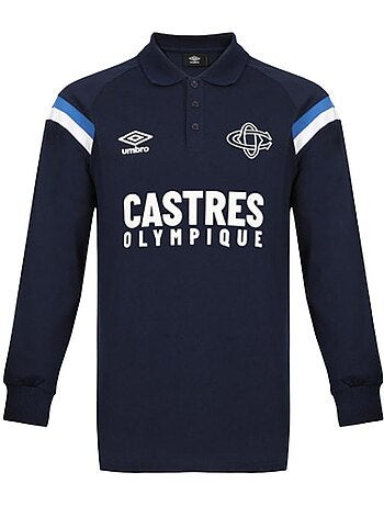 Polo Umbro Fan de Manga Comprida Azul-Marinho para Homem