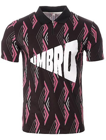 Polo Umbro King para Homem Preto/Rosa