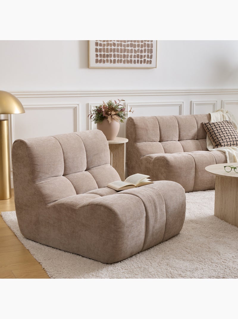 Poltrona modular acolchoada Bege - Kiabi