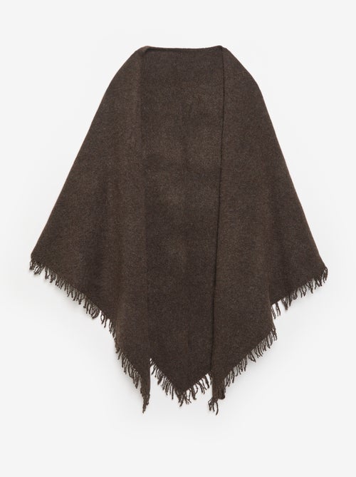 Poncho aberto liso - Kiabi