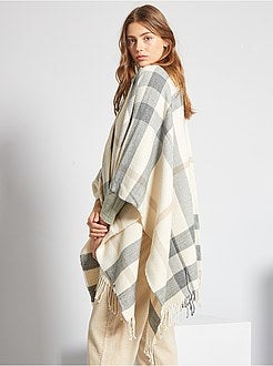 Poncho com franjas - Kiabi