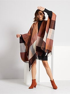 Poncho com franjas - Kiabi