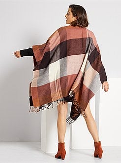 Poncho com franjas - Kiabi