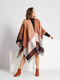 Poncho com franjas - Kiabi