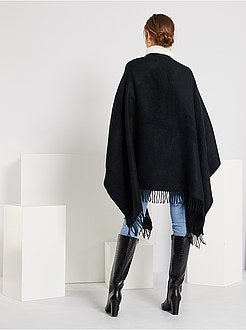 Poncho com franjas - Kiabi