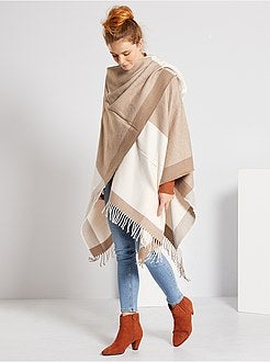 Poncho com franjas - Kiabi