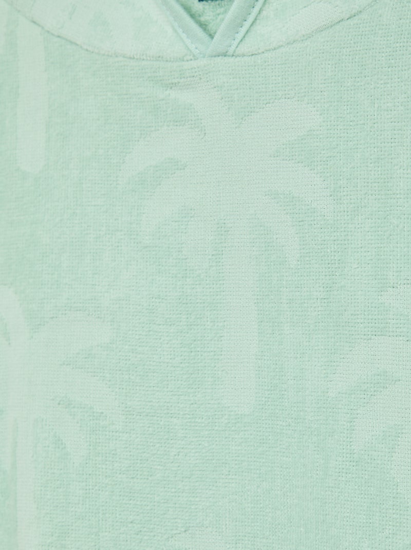 Poncho de banho liso com capuz Azul - Kiabi