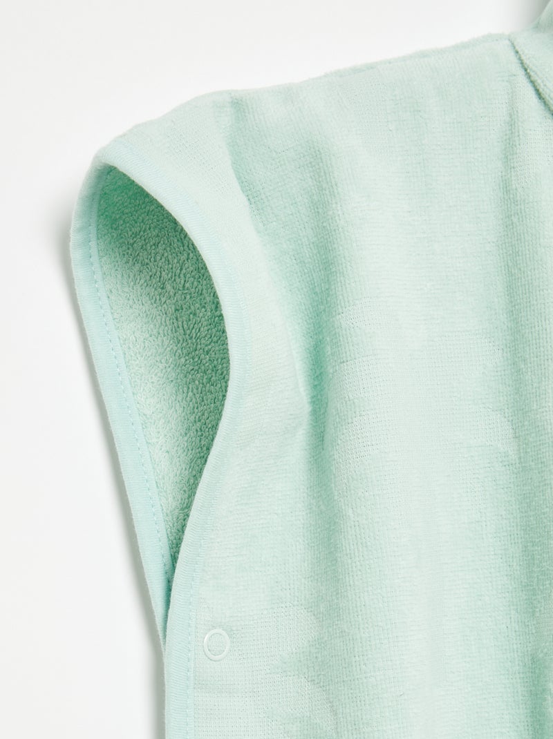 Poncho de banho liso com capuz Azul - Kiabi