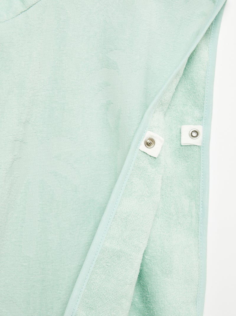 Poncho de banho liso com capuz Azul - Kiabi