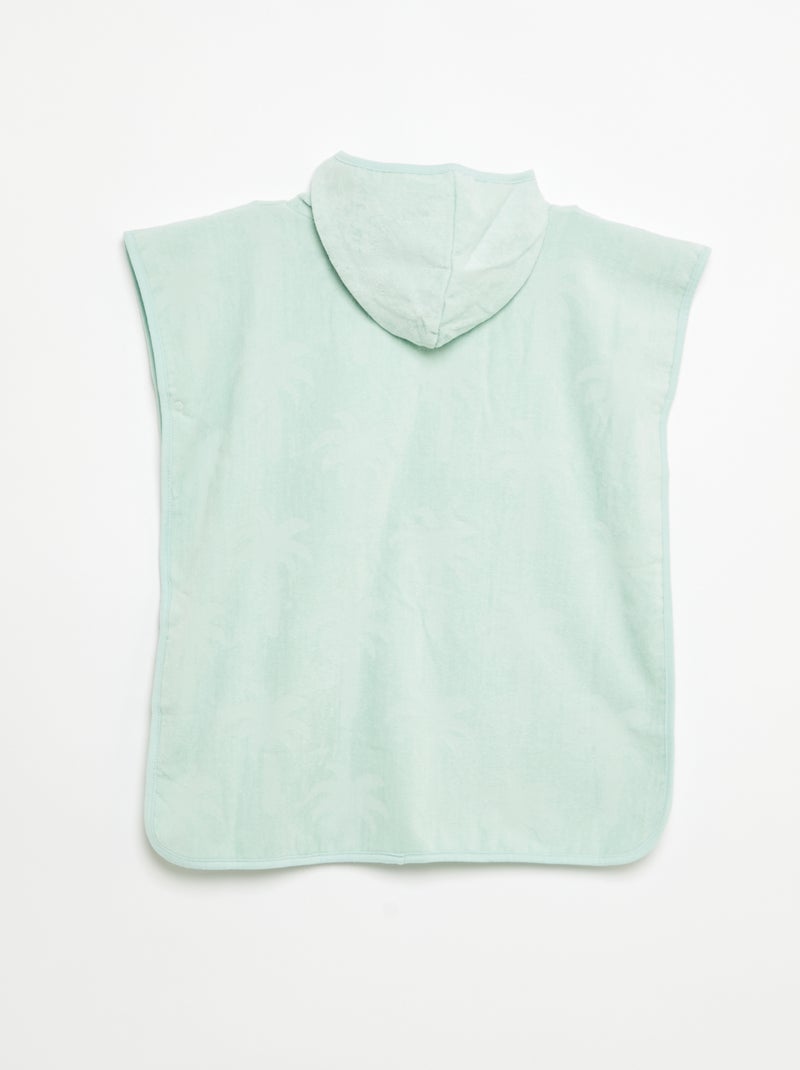 Poncho de banho liso com capuz Azul - Kiabi
