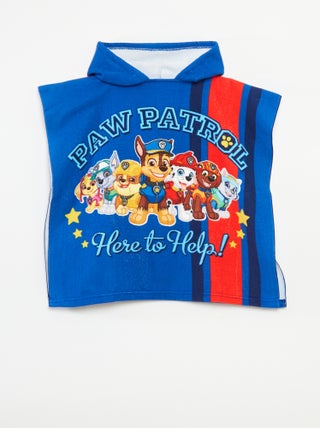 Poncho de banho 'Patrulha Pata' em felpa