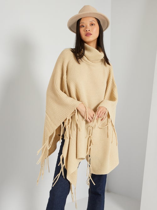 Poncho de gola alta - Kiabi