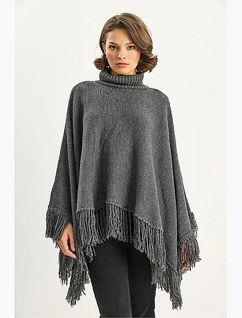 Poncho de gola alta lucci