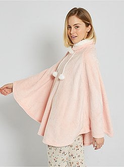 Poncho em malha peluche - Kiabi