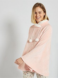 Poncho em malha peluche - Kiabi