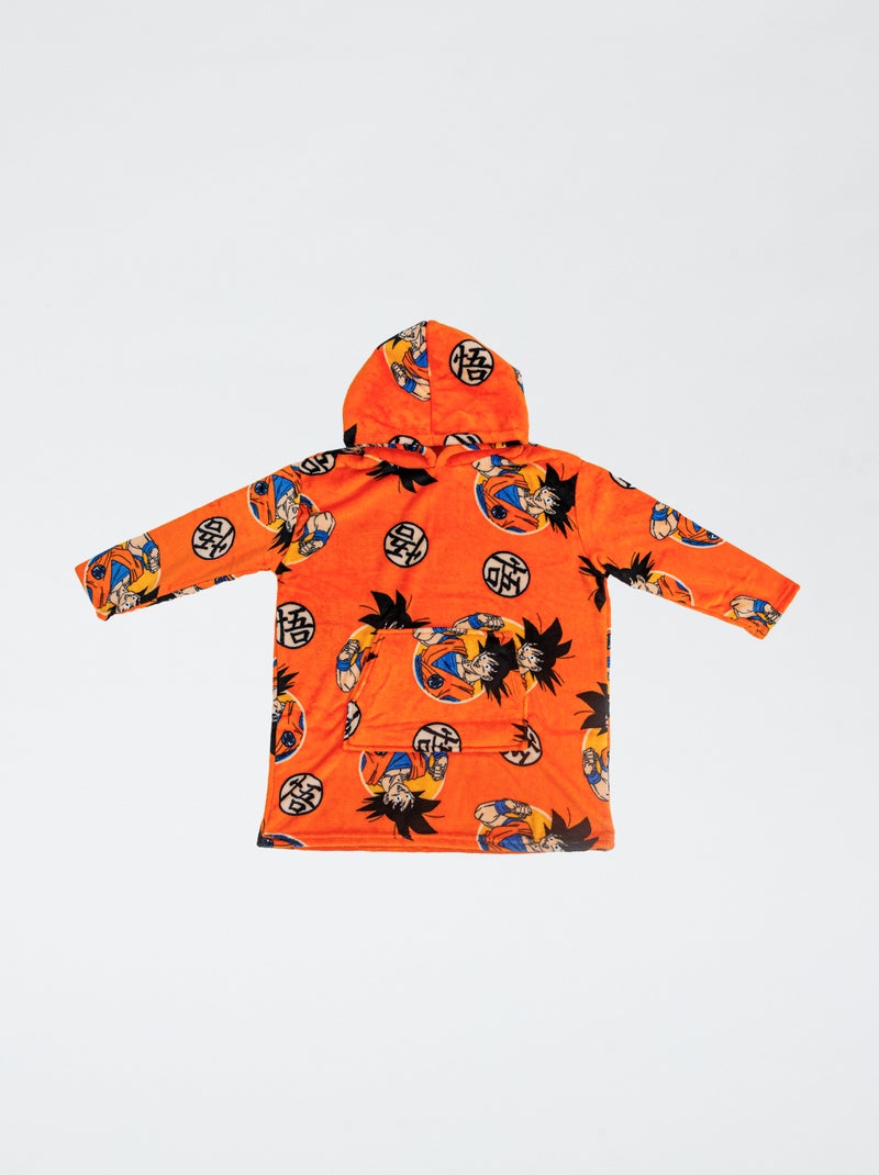 Poncho manta infantil 'Dragon Ball Z' com capuz polar Laranja - Kiabi