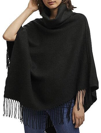 Poncho cinzento feminino vero moda kleo