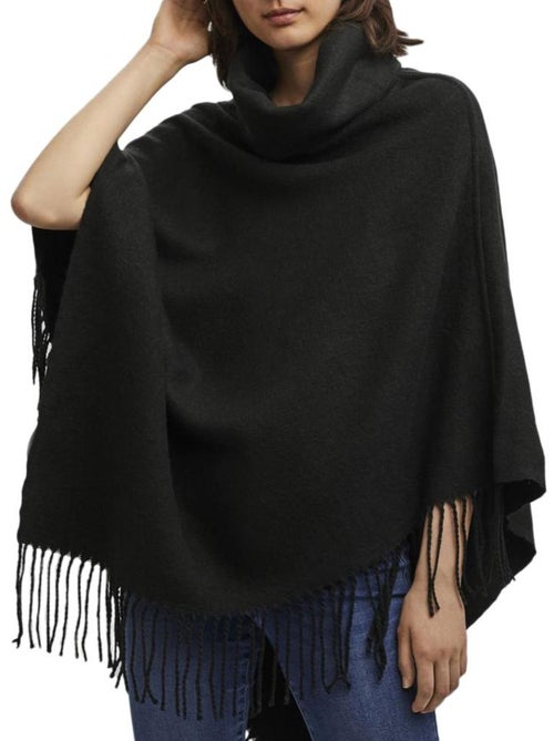 Poncho Preto Feminino Vero Moda Kleo - Kiabi Poncho Preto Feminino Vero Moda Kleo - Kiabi