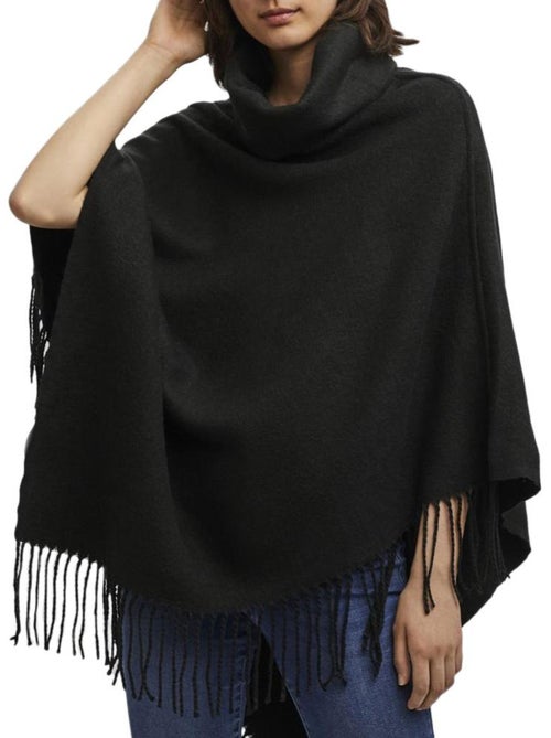 Poncho Preto Feminino Vero Moda Kleo - Kiabi Poncho Preto Feminino Vero Moda Kleo - Kiabi