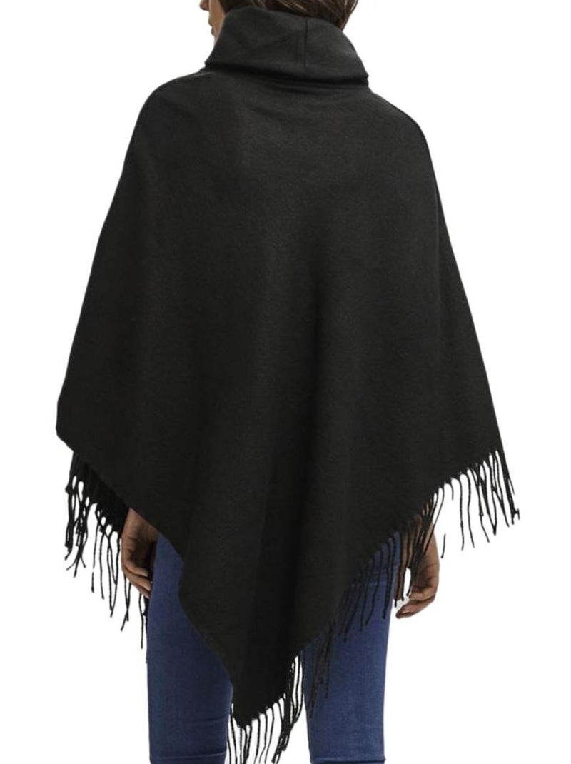 Poncho Preto Feminino Vero Moda Kleo Preto - Kiabi