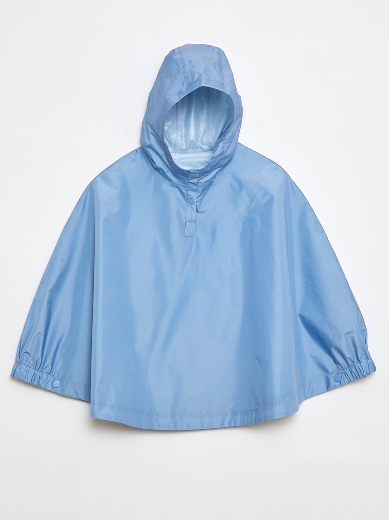 Poncho unissexo com capuz - coleção fácil de vestir Azul - Kiabi