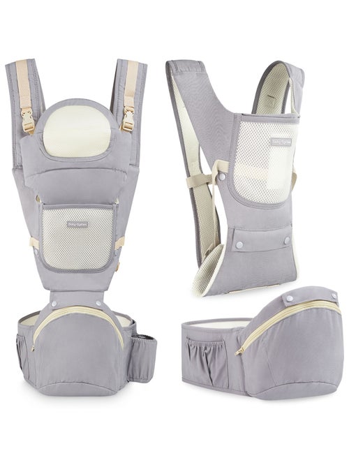 Porta-bebé ergonómico 0–36 meses com suporte de cabeça e 10 posições - Kiabi Porta-bebé ergonómico 0–36 meses com suporte de cabeça e 10 posições - Kiabi