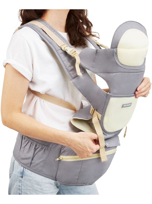 Porta-bebé ergonómico 0–36 meses com suporte de cabeça e 10 posições - Kiabi Porta-bebé ergonómico 0–36 meses com suporte de cabeça e 10 posições - Kiabi
