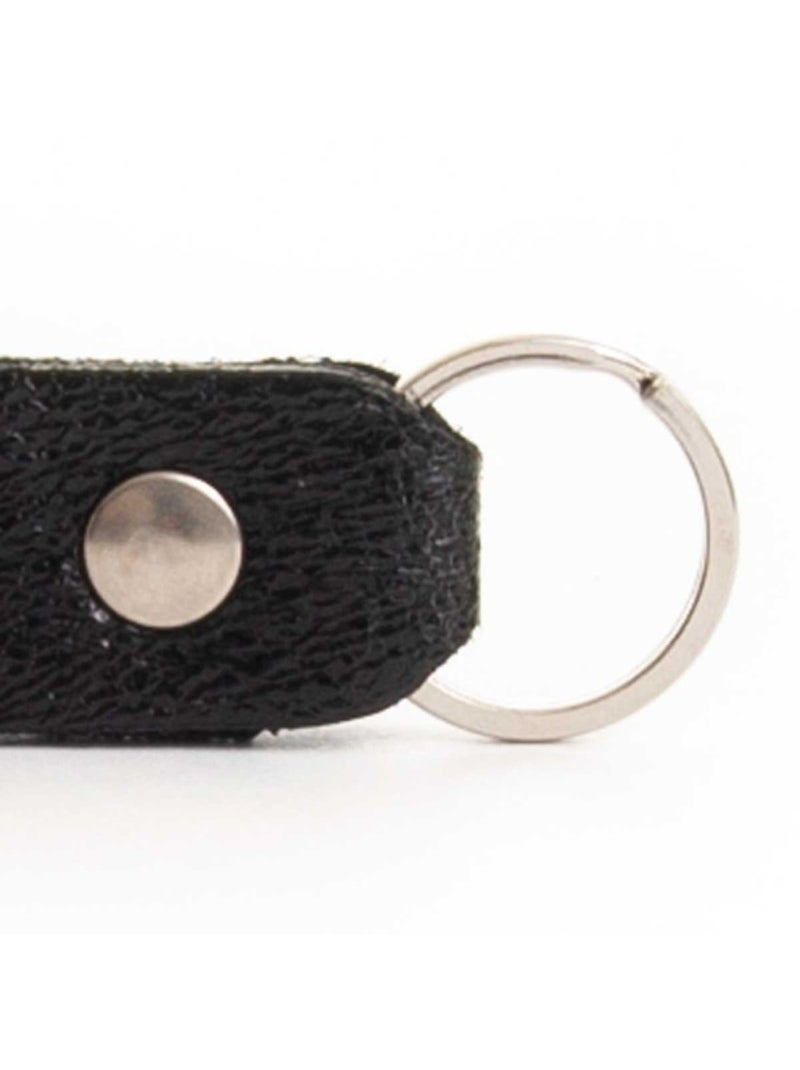Porta-chaves Couro Natural Purapiel Preto - Kiabi