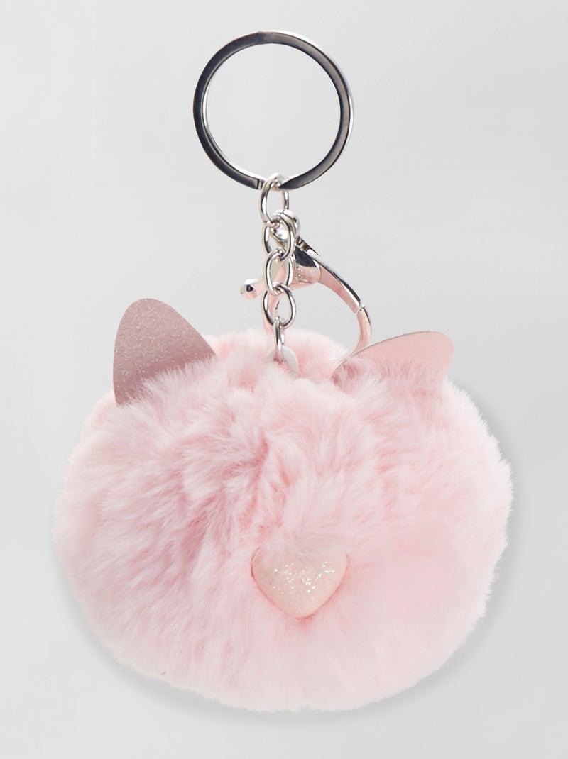 Porta-chaves em imitação de pelo 'gato' Rosa - Kiabi