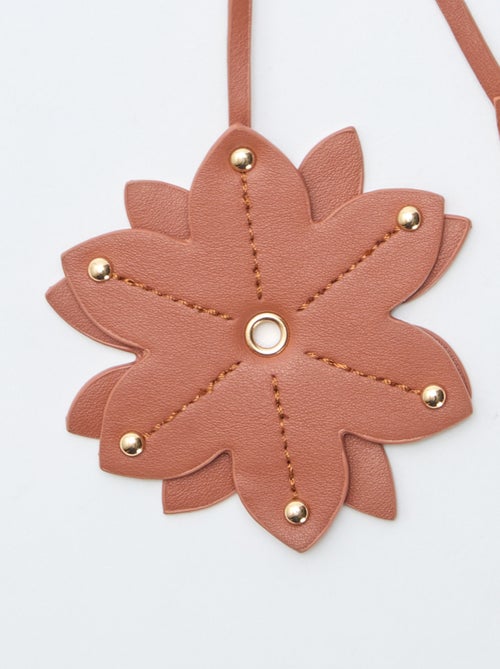 Porta-chaves flor em imitação de couro - Kiabi
