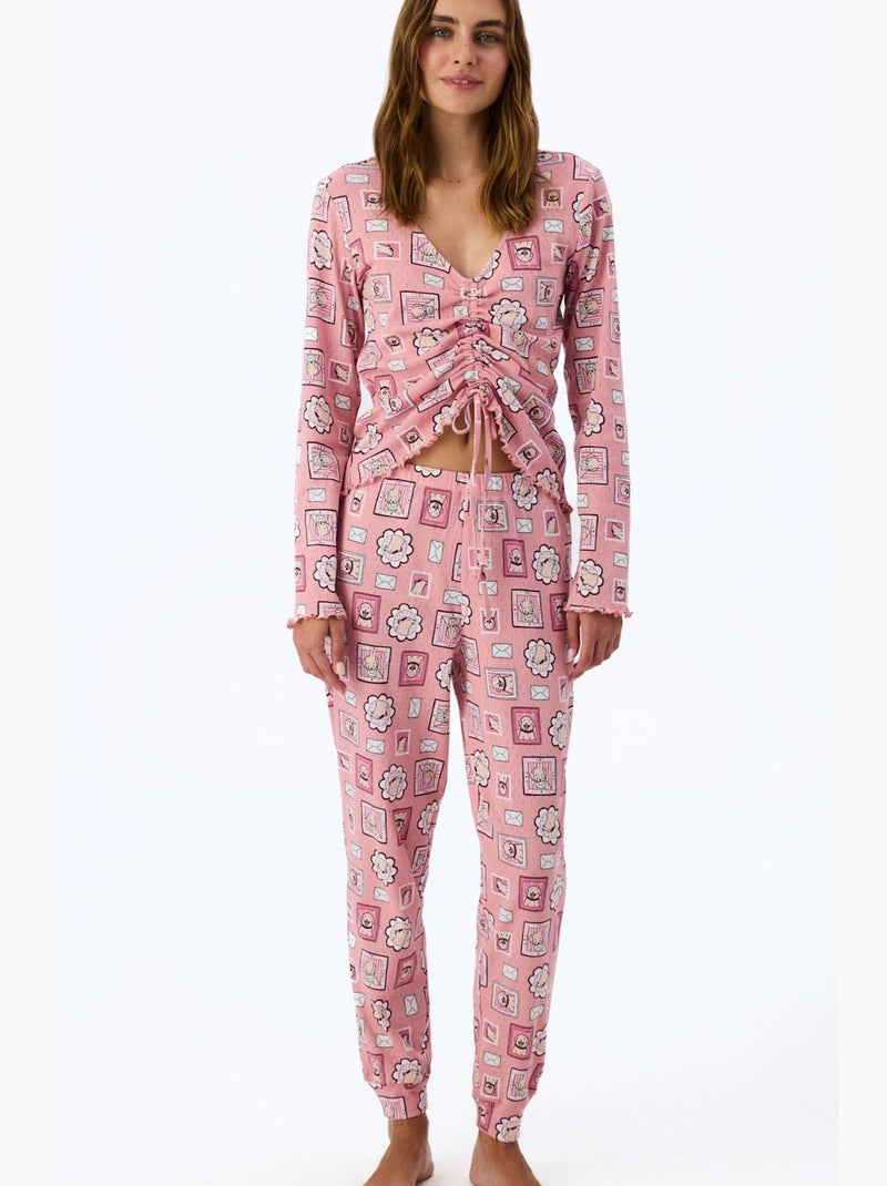 Postcard pointel calça de pijama penti Rosa - Kiabi