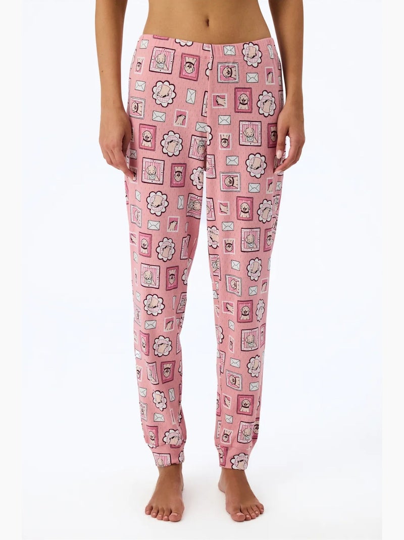 Postcard pointel calça de pijama penti Rosa - Kiabi