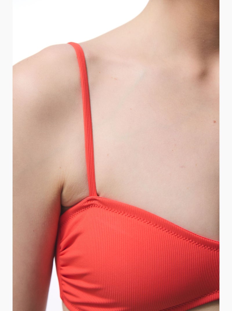 Praslin corte minimal bandeau top de biquíni penti Vermelho - Kiabi