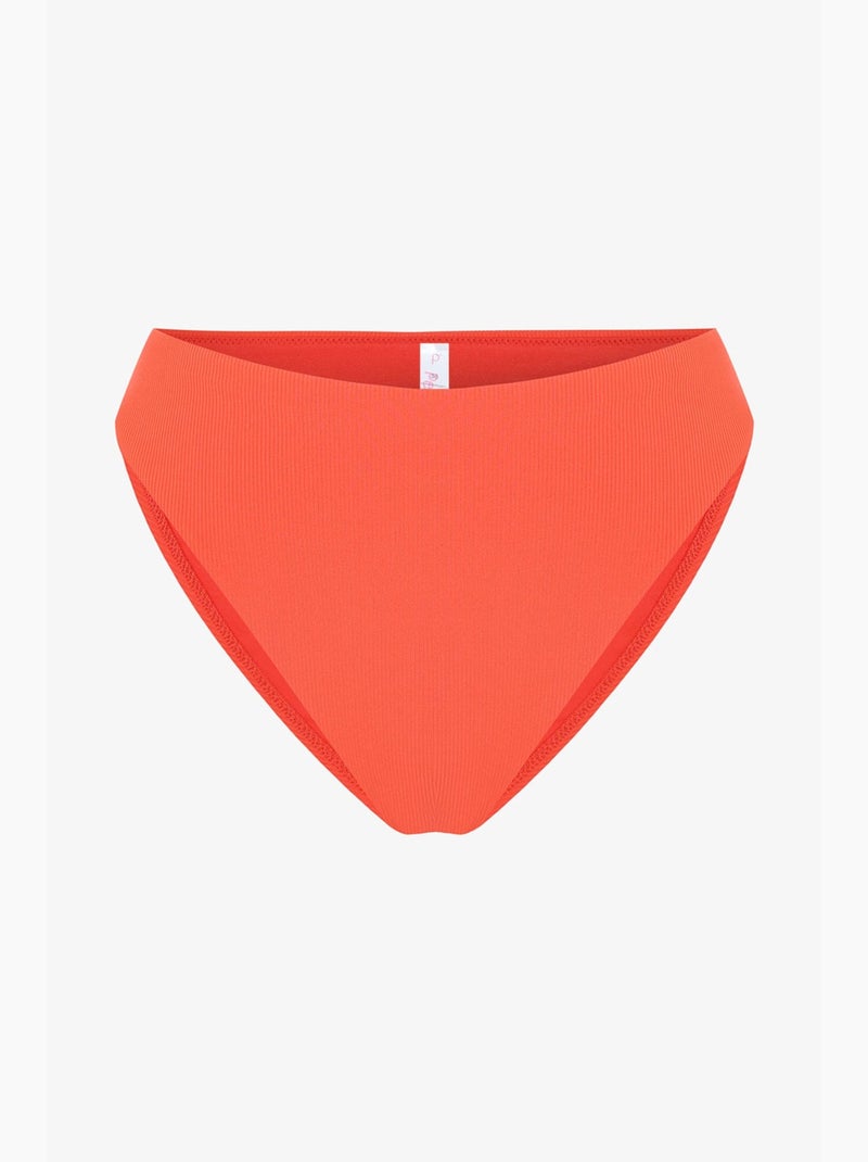 Praslin corte minimal cueca de biquíni de cintura alta penti Vermelho - Kiabi
