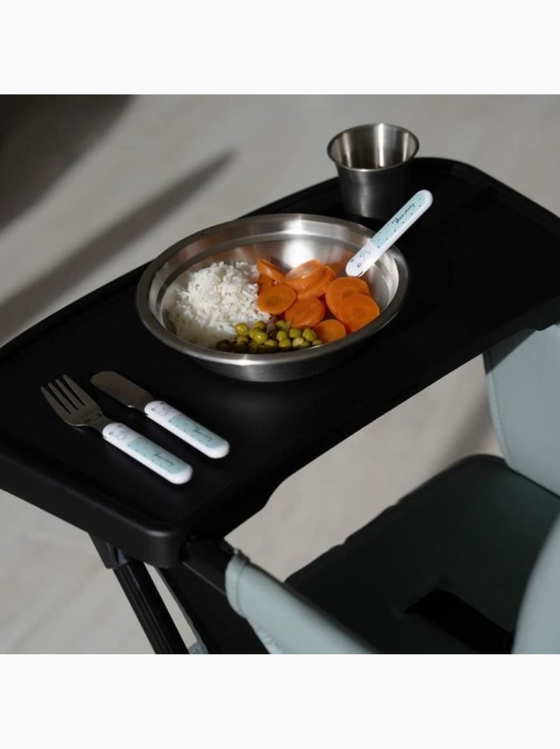 Prato fundo thermobaby em aço inox sem bpa 18 x 23 x 4 cm Cinza - Kiabi