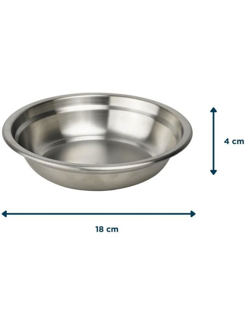 Prato fundo thermobaby em aço inox sem bpa 18 x 23 x 4 cm Cinza - Kiabi